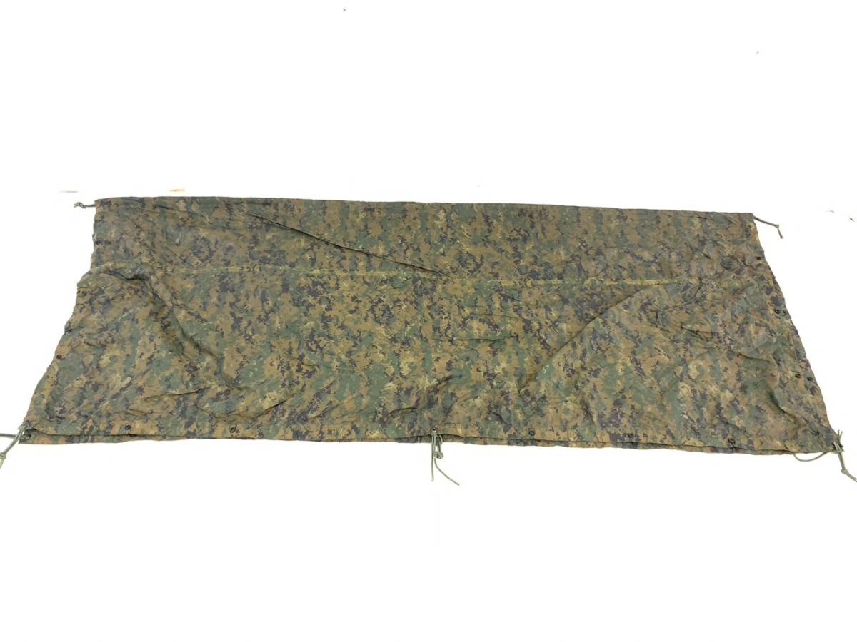 【米軍放出品】☆タープ テントシート 225cm×200cm 迷彩 ウッドランド ミリタリー キャンプ アウトドア MARPAT 防雨シート(60)RL22BK-2#23_画像2