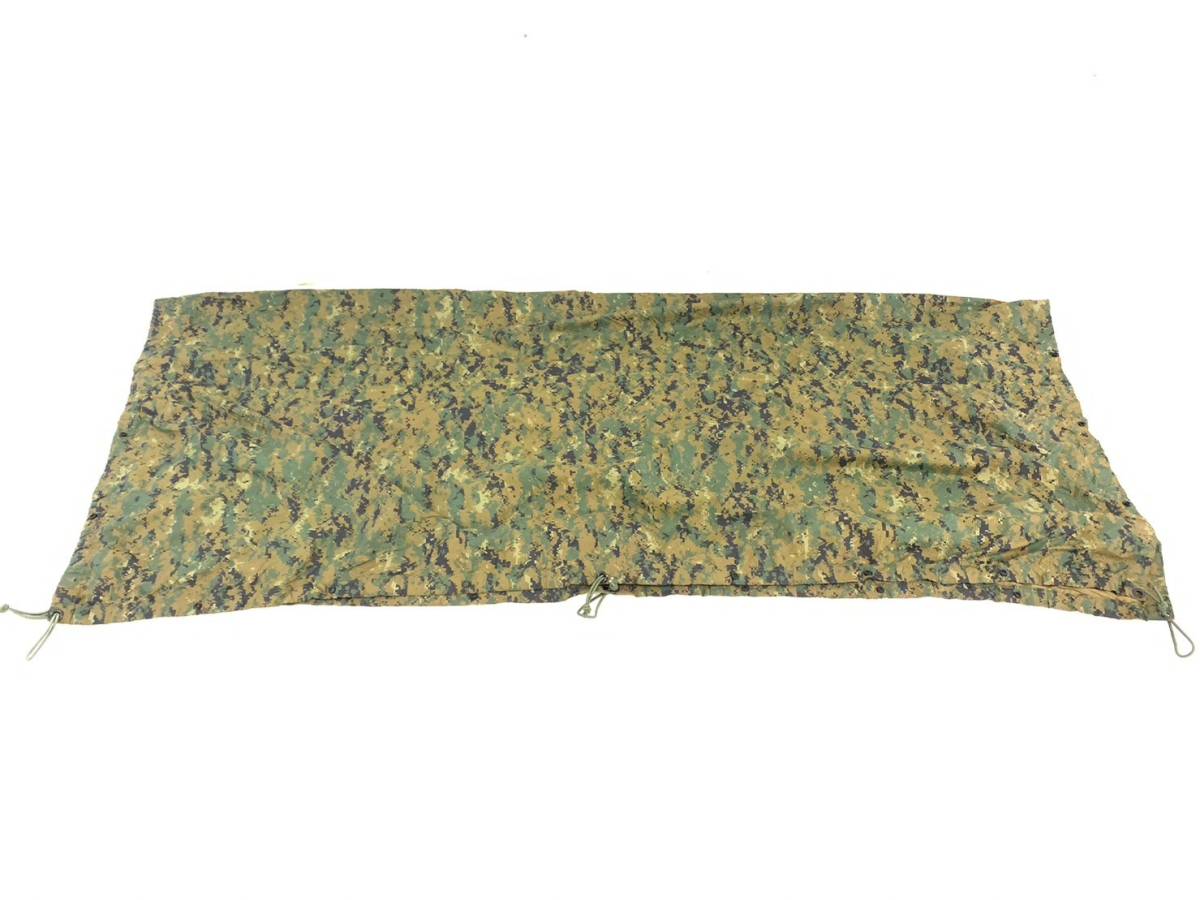 【米軍放出品】☆タープ テントシート 225cm×200cm 迷彩 ウッドランド ミリタリー キャンプ アウトドア MARPAT 防雨シート(60)RL22BK#23_画像2