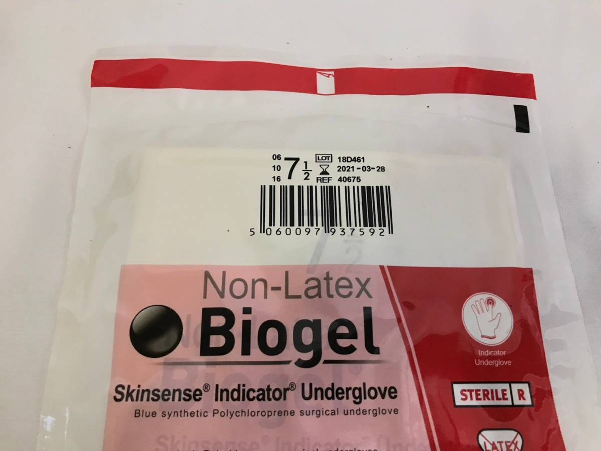 【新品】Biogel ゴム手袋 サージカルグローブ 外科医手袋 50ペア×4箱 バイオジェル M-Lサイズ(7-1/2) REF40675 (140)☆CL29L_画像5