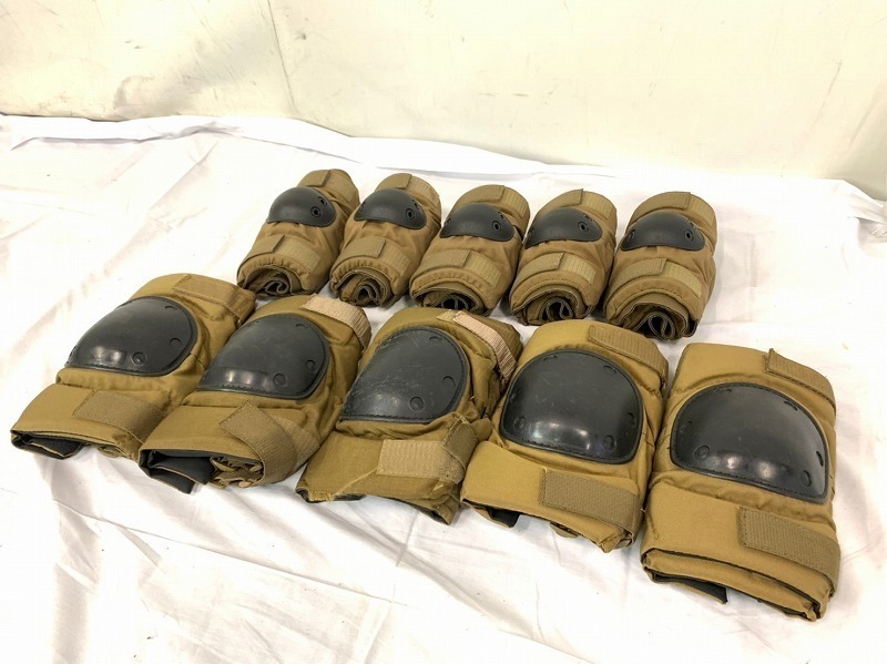 【米軍放出品】☆B.P.E エルボーパッド ニーパッド 5セット Sサイズ ミリタリー サバゲー カラー(黒) (100)☆CL18B_画像1