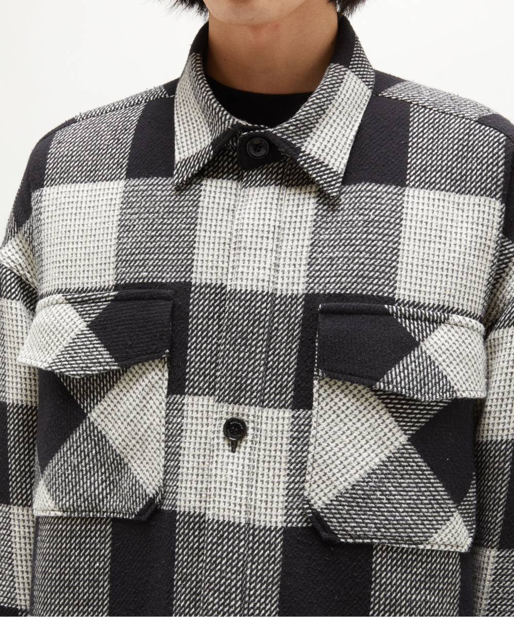 【極美品】N.HOOLYWOOD × WOOLRICH PADDED SHIRT 23FWエヌハリウッド 中綿シャツ ジャケット オーバーサイズ コラボ ウールリッチ 1円_画像8