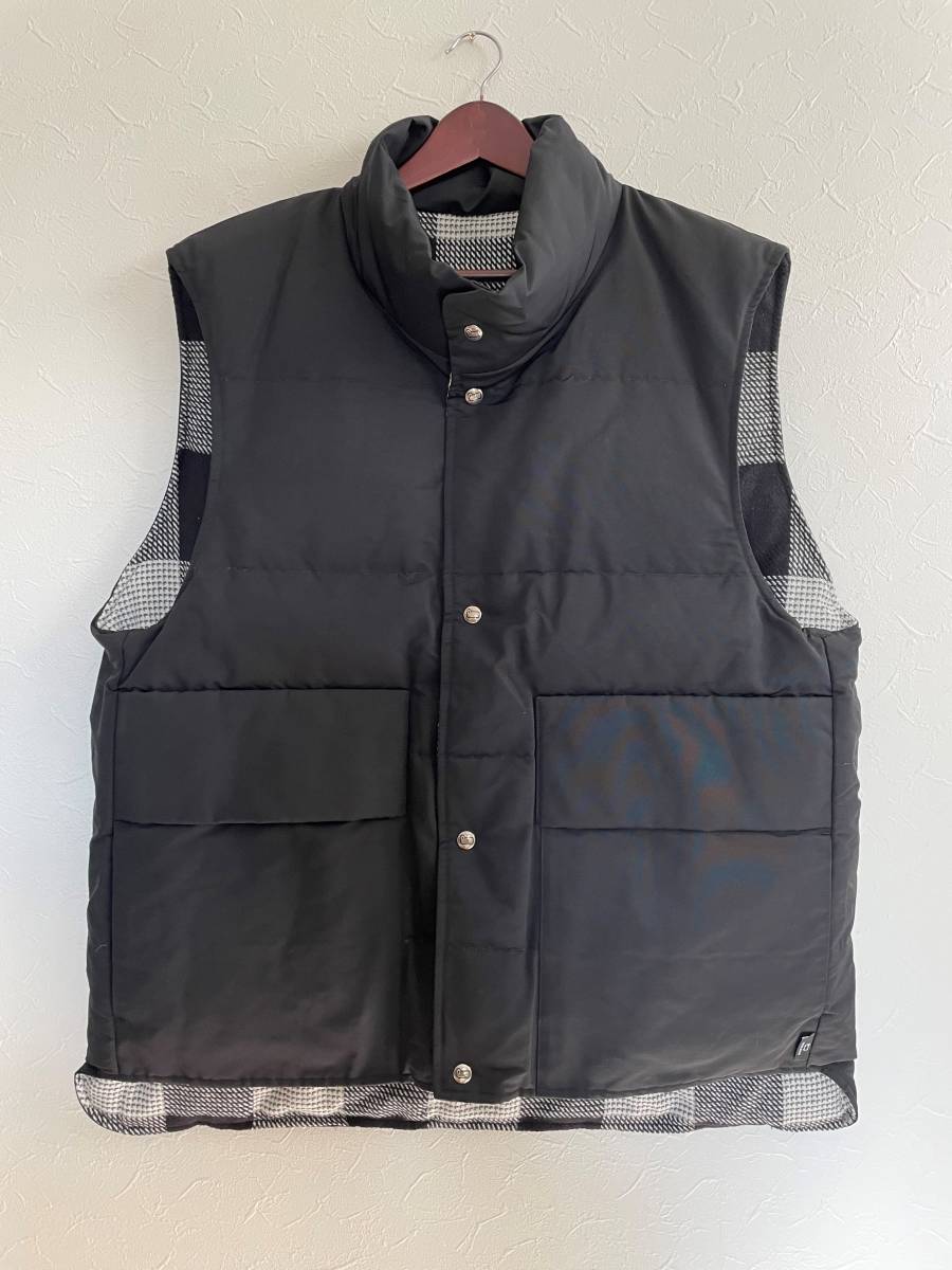 【極美品】N.HOOLYWOOD COMPILE WOOLRICH REVERSIBLE VEST エヌハリウッド ウールリッチ リバーシブル ダウンベスト オーバーサイズ 23FW_画像9