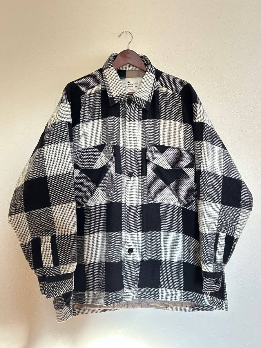 【極美品】N.HOOLYWOOD × WOOLRICH PADDED SHIRT 23FWエヌハリウッド 中綿シャツ ジャケット オーバーサイズ コラボ ウールリッチ 1円_画像1