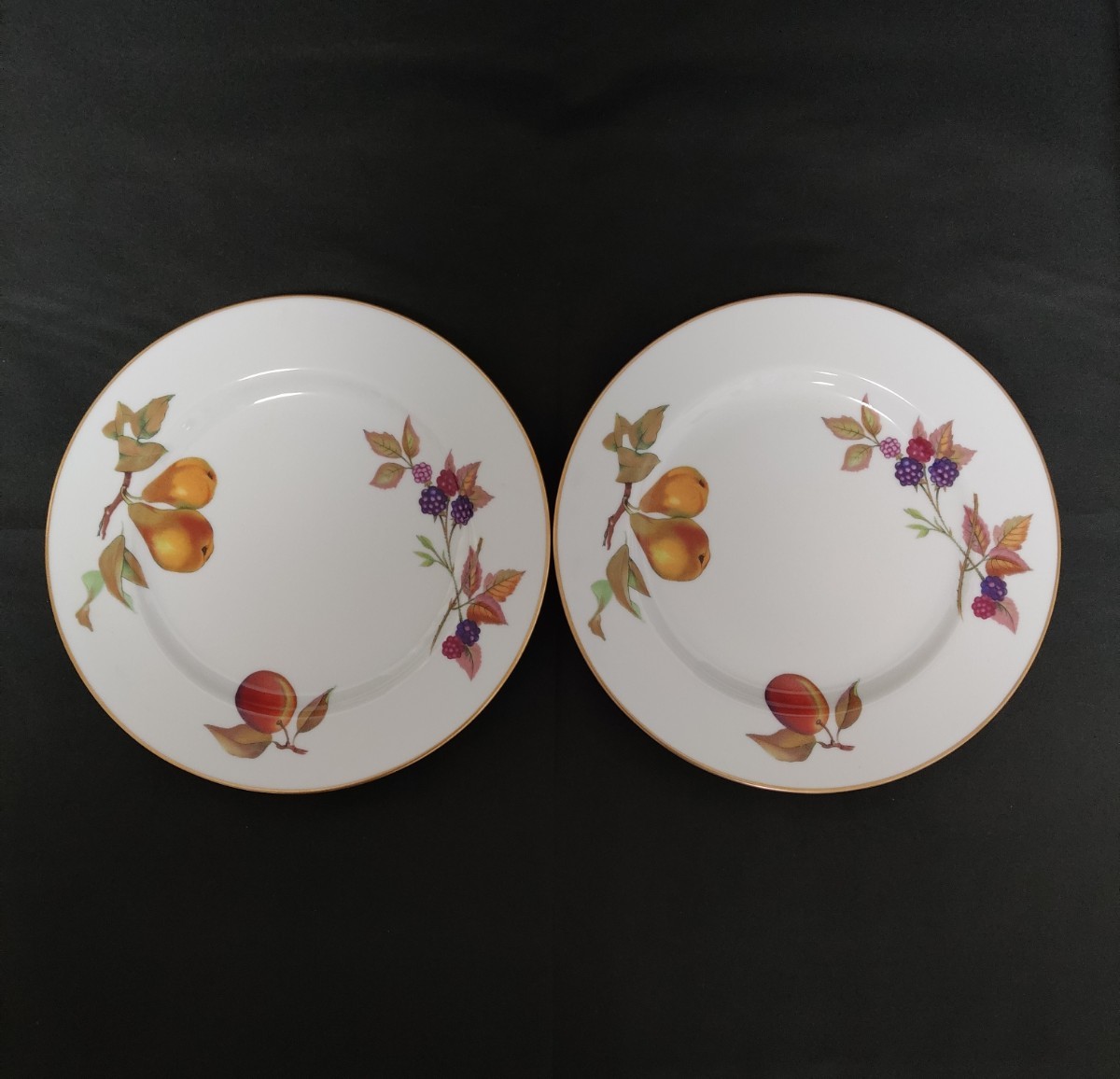 ROYAL WORCESTER Evesham ロイヤルウースター イブシャム プレート・シャル型プレート・タルト皿 まとめて4枚セット【現状品】 xy520081_画像7