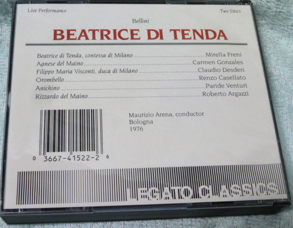 CD　BEATRICE DI TENDA_画像2