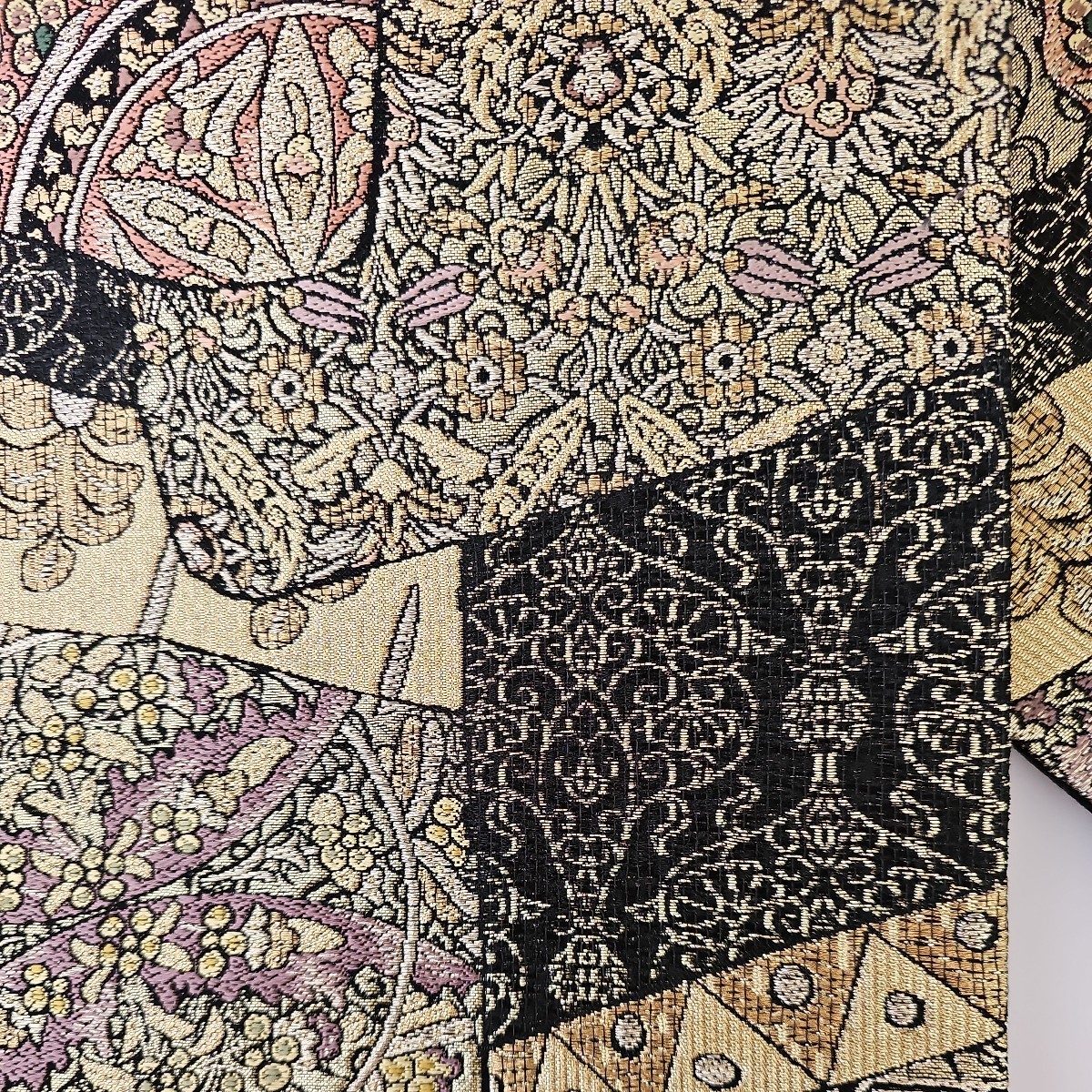 すずや■302正絹伝統工芸士「堀省平」刺繍入り、箔、織り文様袋帯六通_画像9