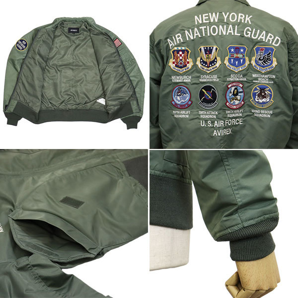 AVIREX (アヴィレックス) 3252061 CWU-36P NEW YORK AIR NATIONAL GUARD ニューヨーク エアー ナショナル ガード フライトジャケット 120NA_AVIREX(アビレックス/アヴィレックス)正規