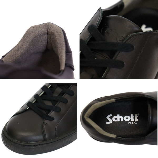 Schott (ショット) S23005 Lace up Sneaker レースアップ レザースニーカー Black 日本製 SCT010 約25.0cm_Schott(ショット)正規取扱店THREEWOOD(スリ