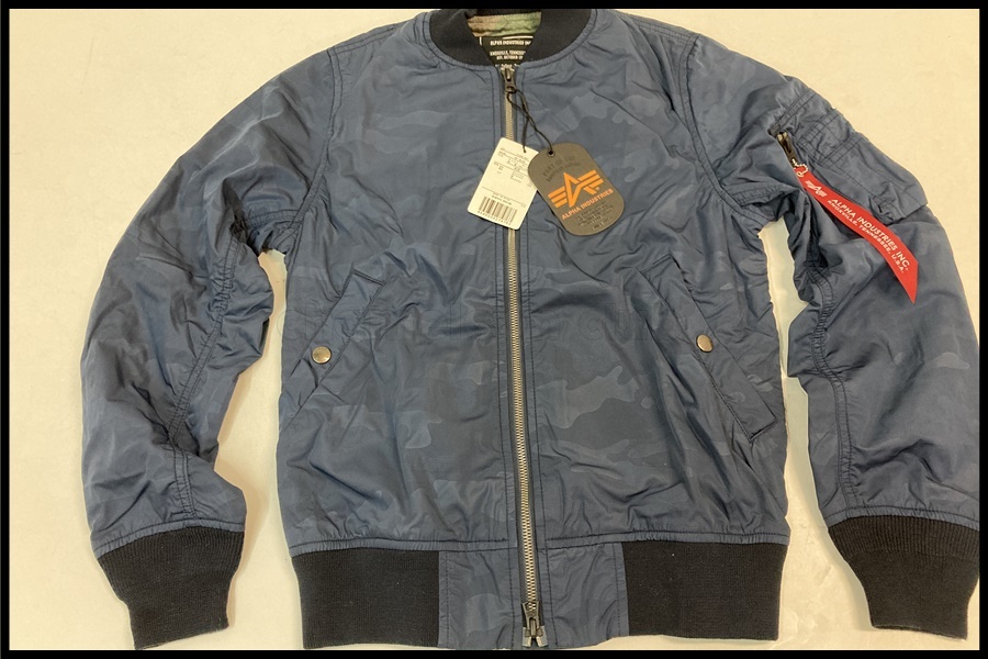 東京)ALPHA INDUSTRIES（アルファインダストリーズ） 【レディース】MA-1フライトジャケット　サイズ：XSブルーカモ_chc-2312242504-ai-081500253_1.jpg