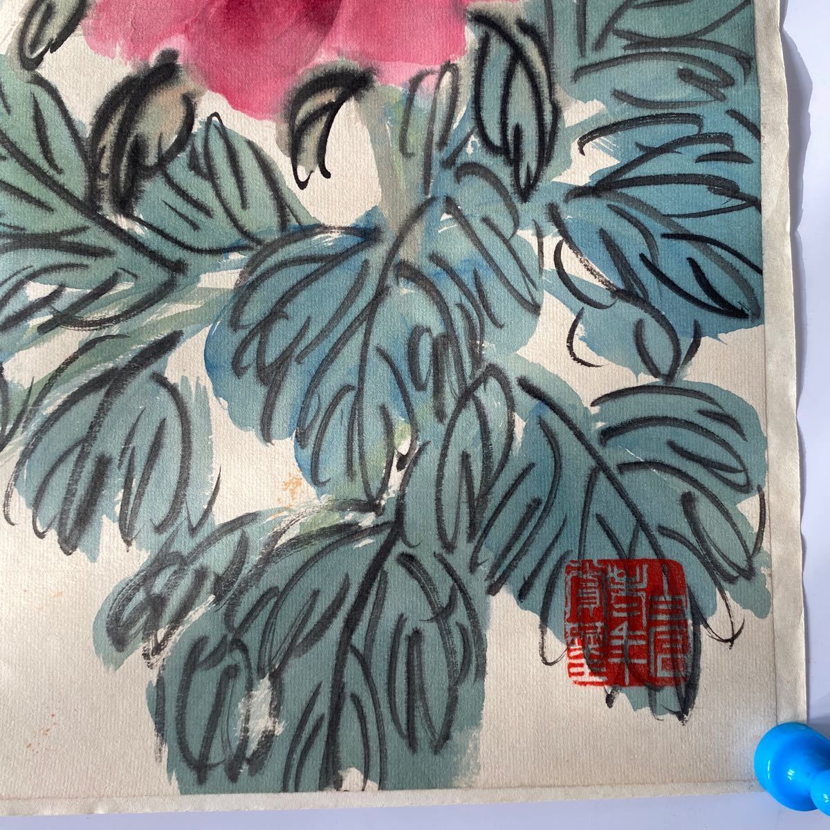 中国名人斉白石草虫画 《蜜蜂牡丹圖福貴長寿・三百石印富翁齊款 中国名人斉白石草虫画 《蜜蜂牡丹圖福貴長寿・三百石印富翁齊款