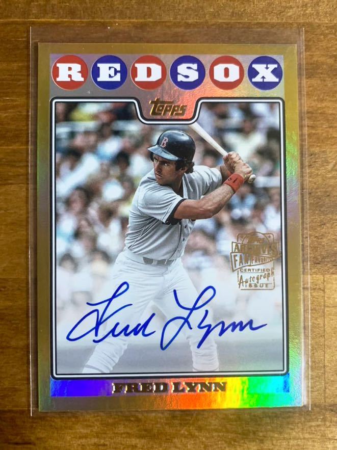 50枚限定 Fred Lynn Topps Archives Baseball 2023 Fan Favorites Auto Gold Foil 直筆サイン フレッドリン レッドソックス RedSox MLB_画像1