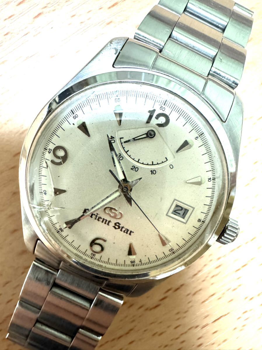 【z25285】 ORIENT STAR オリエントスター EX0C-C0 CS 裏スケ 自動巻き 腕時計 ホワイト文字　4110_画像1