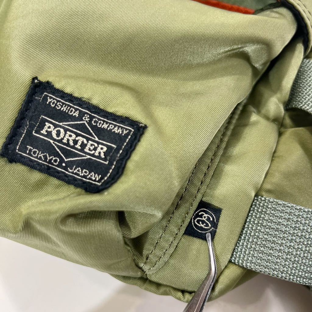 ポーター　PORTER STUSSY ステューシー　ウエストバック　ボディバック吉田 カバン TANKER タンカー カーキ コラボ