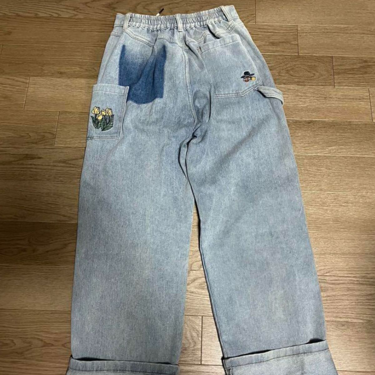 left alone PEEL OFF DENIM PANTS