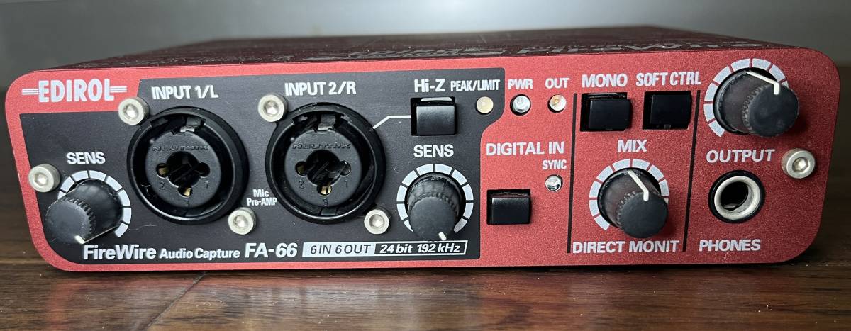 EDIROL（ローランド）　FA-66　オーディオインターフェース　通電確認のみ　ジャンク_画像1