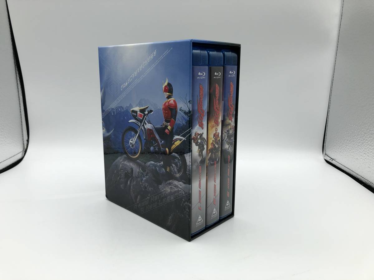 【中古・Blu-ray・boxダメージ有り】：仮面ライダークウガ　初回生産版　収納BOX付き　全3巻セット　（20231212）_画像1