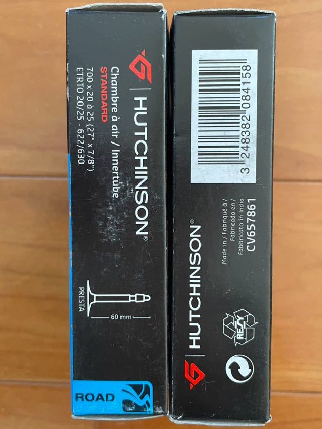 新品　HUTCHINSON STANDARD インナーチューブ 700x20/25C　仏式　60mm 2個セット_画像2