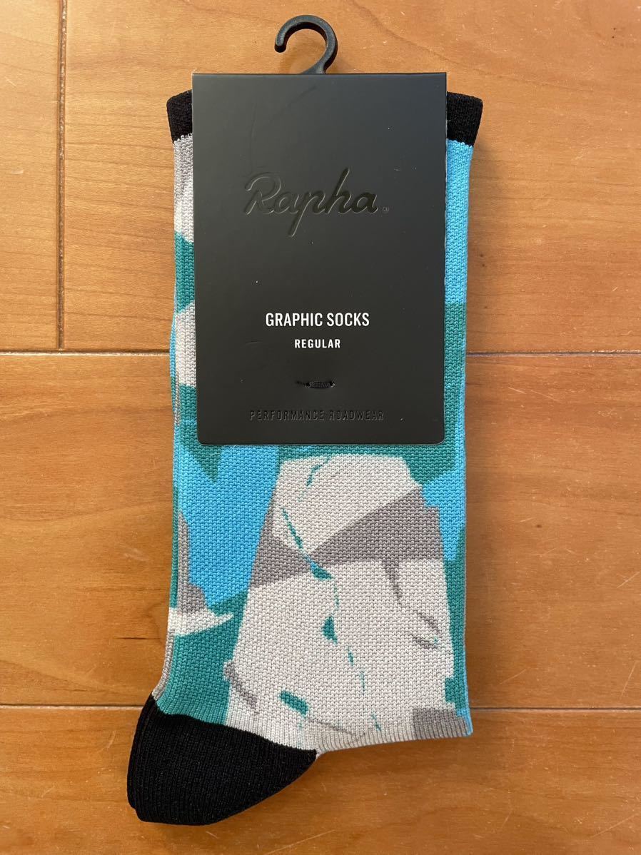 新品　Rapha Graphic ソックス M Teal/green 送料無料