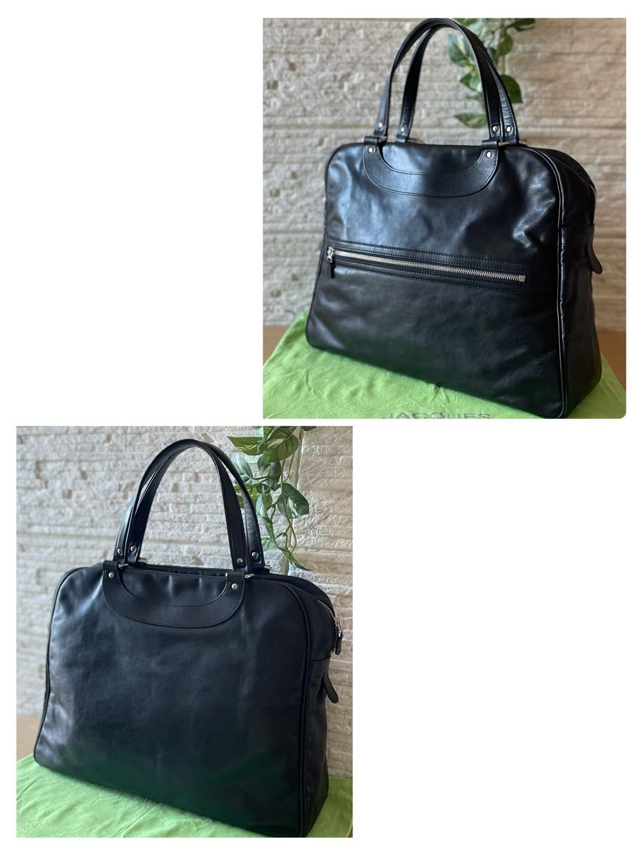 美品】ジャックルコー リスボンバッグ ミディアム ブラック 美品】ジャックルコー リスボンバッグ ミディアム ブラック