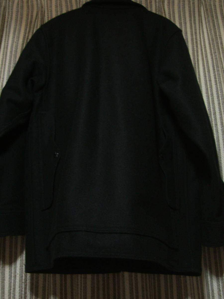 フィルソン マッキーノ クルーザー ジャケット ブラック SIZE 44 米国製 / FILSON GARMENT MACKINAW CRUISER JACKET BLACK MADE IN U.S.A._肩から背全体のウールが二重になっています