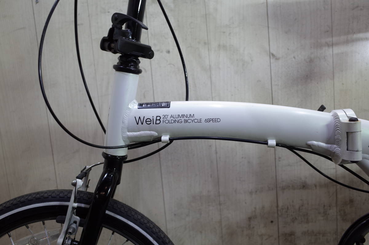 人気美品！WACHSEN(ヴァクセン) WeiB　20インチ アルミ シマノ6速 折り畳み自転車_画像9