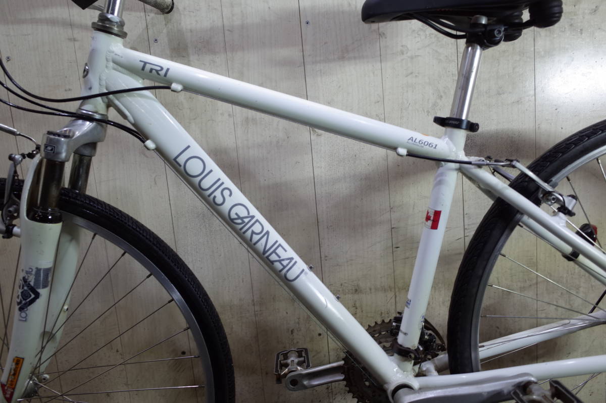 人気良品！LOUIS GARNEAUルイガノ LGS-TR1 700C アルミ シマノ24速 420mm WHITE クロスバイクの画像8