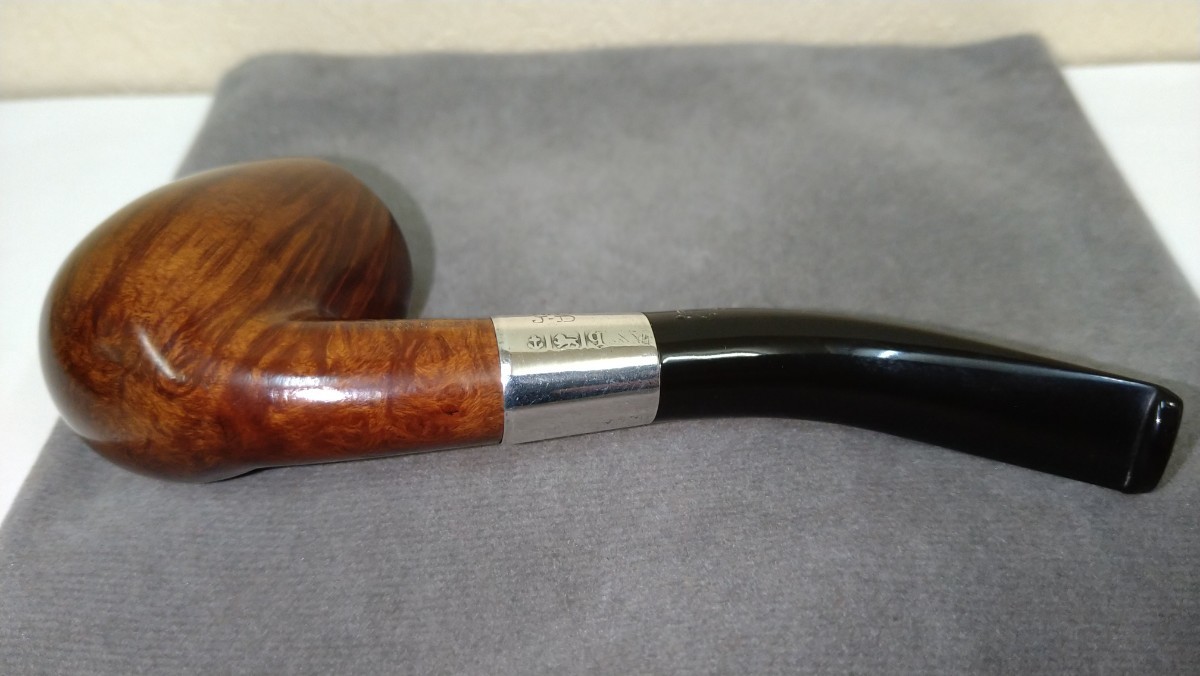 DBL LONDON MADE Silver Mount Bent Billiard Birmingham Hallmark(1915年製) Estate Pipe 美品！ 喫煙具 パイプ_画像6