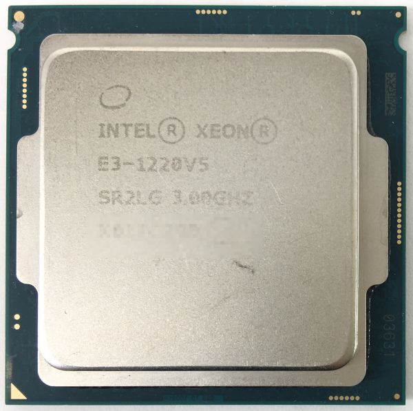 XEON E3-1220 V5 ×1枚 Intel CPU 3.00GHz SR2LG 4コア 4スレッド ソケット FCLGA1151 サーバー用 BIOS起動確認済【中古】【送料無料】_画像1