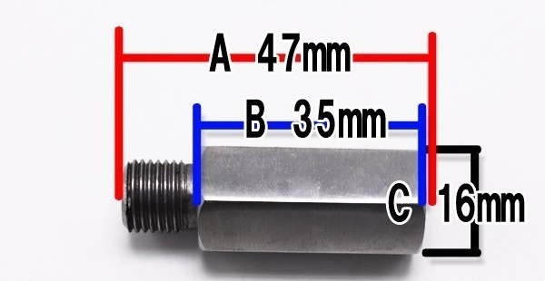 タイロッド 延長 アダプター M12 P1.25 2個セット 鬼キャン キャンバー 中継 ボルト ナット ジョイント ワゴンR ムーブ N-BOX アルト_画像3