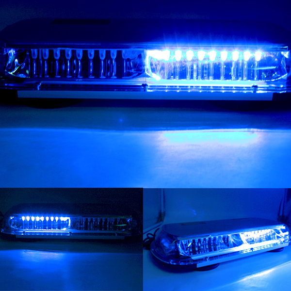 LED回転灯 45cm ワイド 44LED 12V24V兼用 青 ブルー 超高拡散レンズ搭載 強力マグネット付き パトランプ 作業灯 警告灯 車_画像7