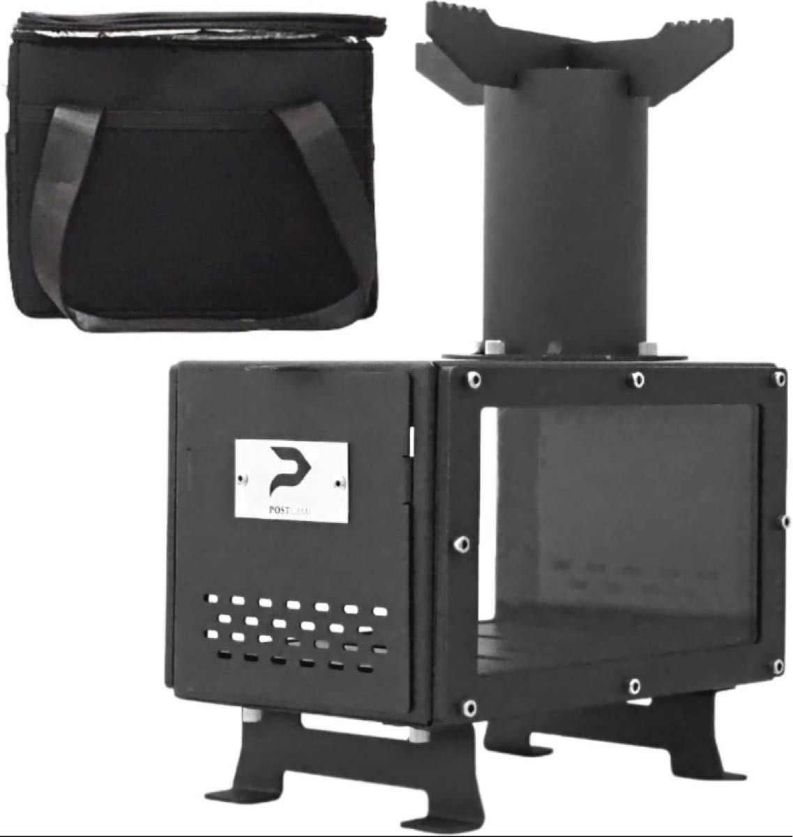 新品未使用 ミニ 薪ストーブ POSTCAMP 両面ガラス 焚き火台 ソロ 新品未使用 ミニ 薪ストーブ POSTCAMP 両面ガラス 焚き火台 ソロ