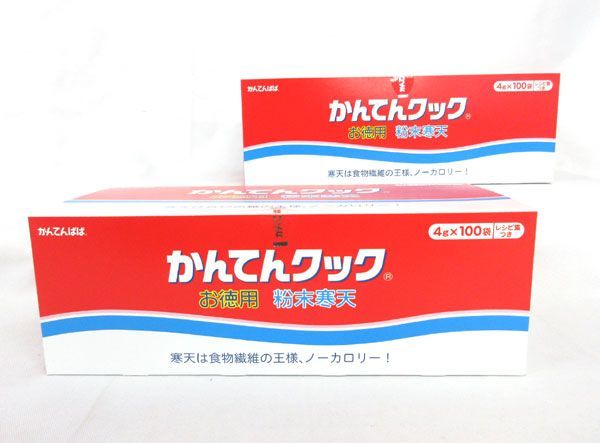 送料300円(税込)■az024■◎かんてんぱぱ かんてんクック お徳用(4g×100袋) 2点【シンオク】_画像1