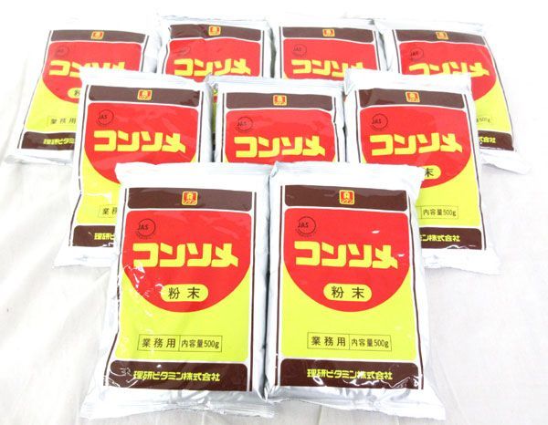 送料300円(税込)■az207■◎リケン コンソメ 粉末 500g 9点【シンオク】_画像1