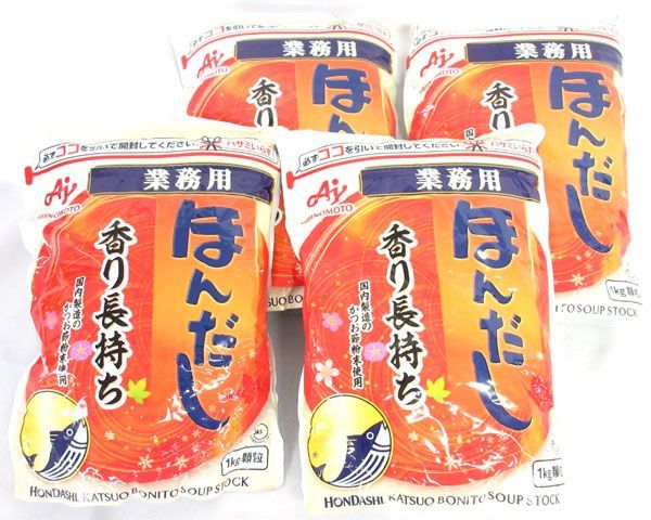 送料300円(税込)■az351■◎味の素 ほんだし 業務用 1kg 4点【シンオク】_画像1