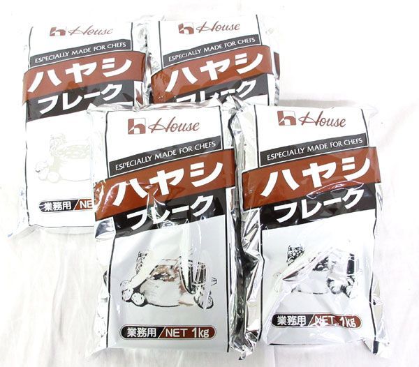 送料300円(税込)■az639■◎ハウス ハヤシフレーク ルウ 1kg 4点【シンオク】_画像1