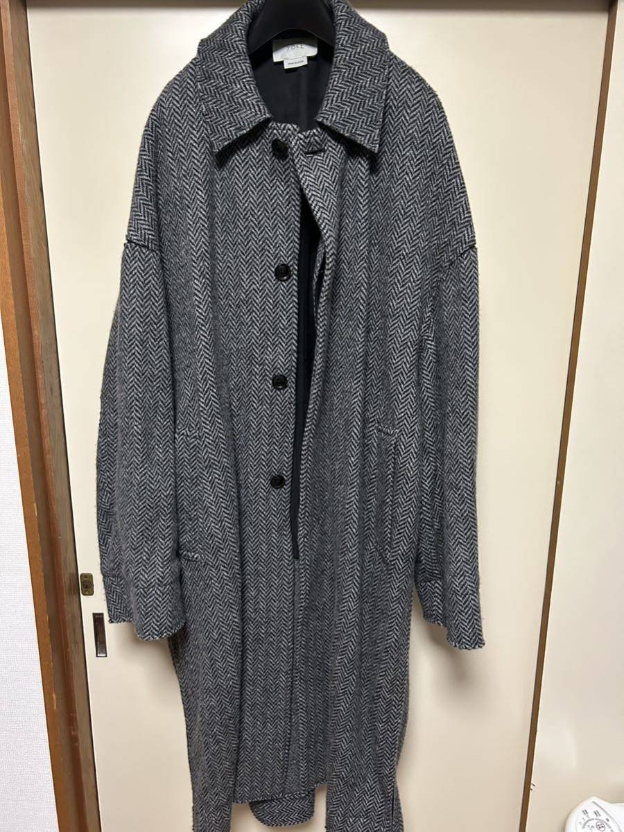 YOKE DOUBLE JQUARD KNIT BAL COLLAR COATコート ロングコート YOKE DOUBLE JQUARD KNIT BAL COLLAR COATコート ロングコート