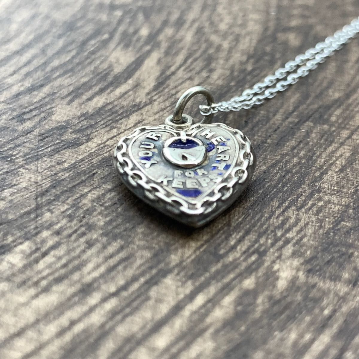 40s ダブルハート スゥィートハートジュエリー ヴィンテージネックレス 40s スウィートハートジュエリー Your Heart Keepsヴィンテージ