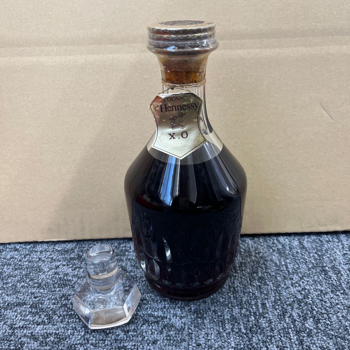 67. ★未開栓★ ヘネシー XO カラフェ バカラ HENNESSY Carafe Baccarat コニャックブランデー 古酒 箱付 替え栓付_画像2