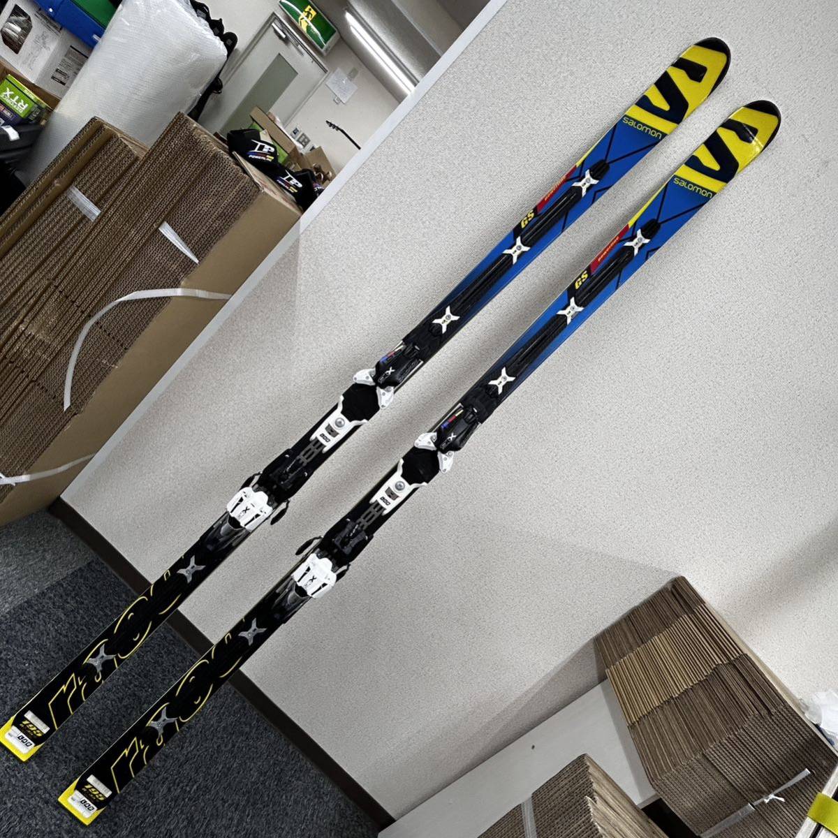 3. SALOMON GS POWERLINE LAB195cm R35 サロモン スキー板 ビンディング パワーライン_画像1