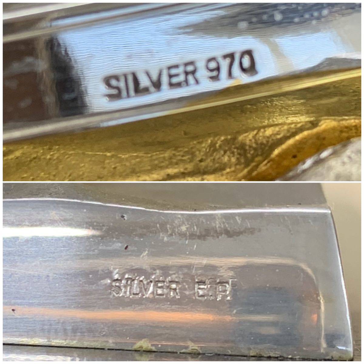 105845【1円スタート】SILVER970 刻印有り　ヨット　置物/帆船　シルバー　銀　ガラスケース入り　船　インテリア　銀細工　精密細工_画像9