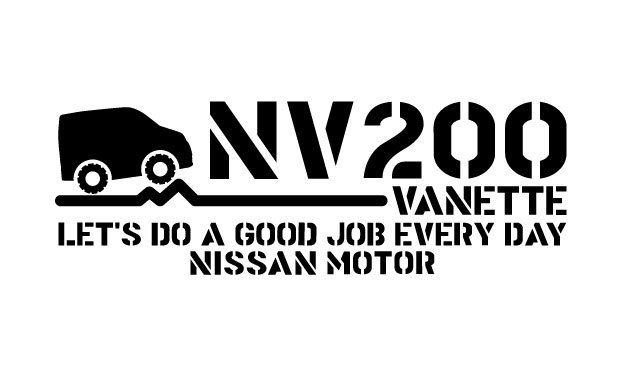 ステンシルステッカー『NV200 バネットが好き!!』世田谷ベース☆日産☆アウトドア_画像1