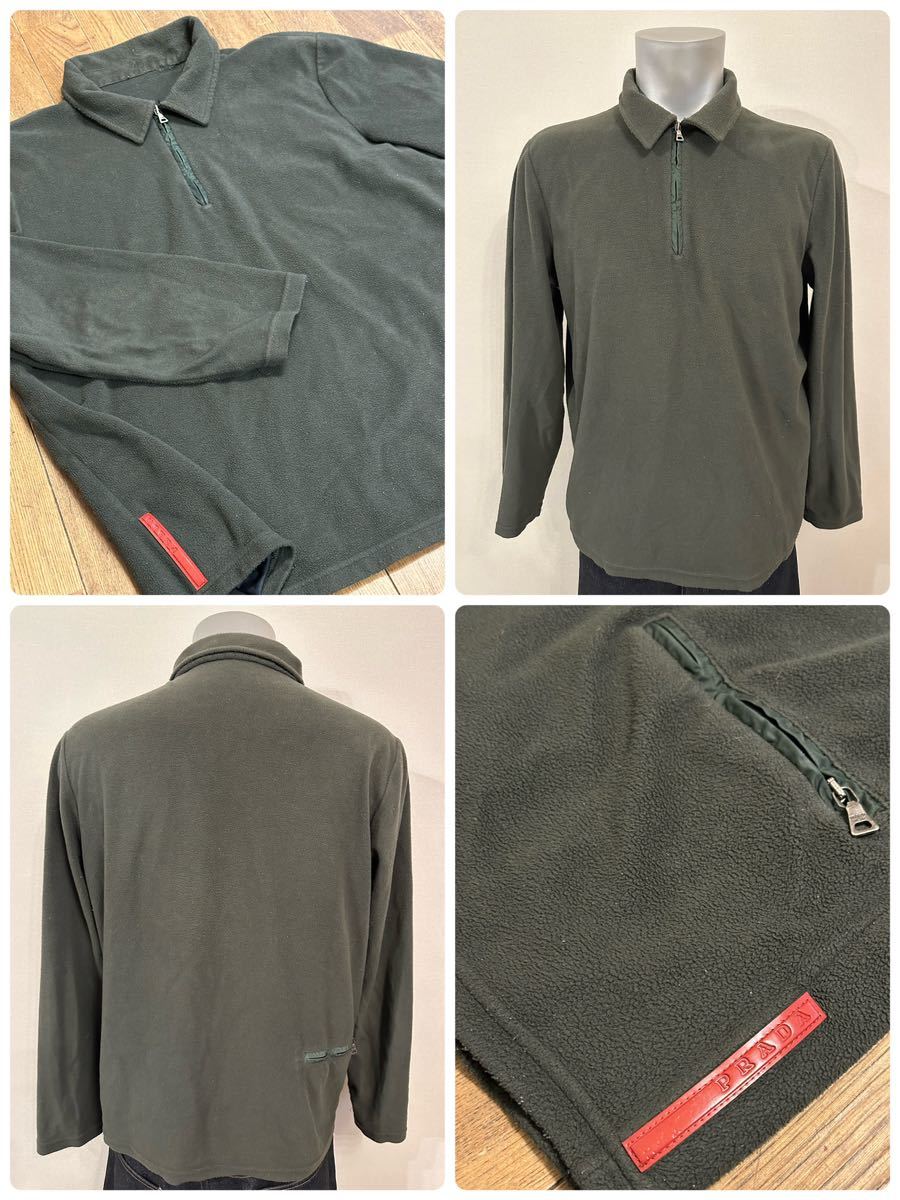 名作 本物 PRADA SPORT プラダスポーツ ハーフジップ フリース 名作 本物 PRADA SPORT プラダスポーツ ハーフジップ フリース