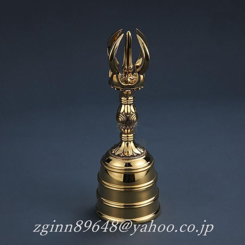 金剛鈴 密教で使われる仏具 密教法具 前具 寺院仏具 大々型 高さ19cm×口径7cm 真鍮製