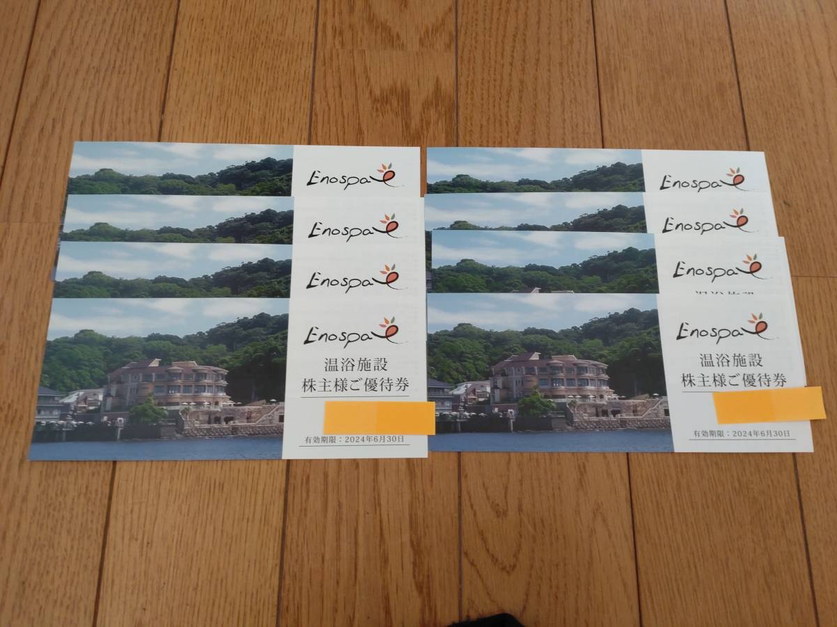 株主住所氏名記載済【普通郵便送料無料】江の島アイランドスパ 利用券8枚セット ワンデイスパ×8枚 飯田グループHD 株主優待 ～2024/6/30_画像1