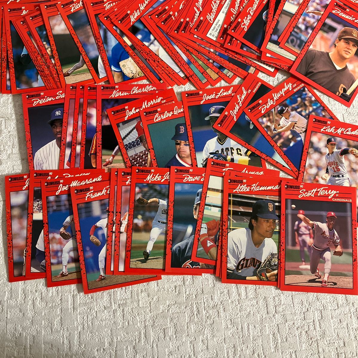 e163① 1990 DONRUSS トレカ ベースボールカード まとめて 大量 野球 選手 MLB 当時物 レア 希少_画像3