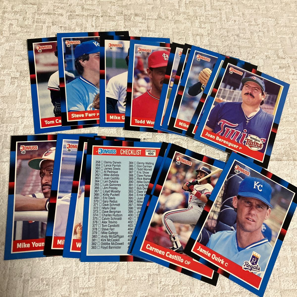 e163⑥ 1988 DONRUSS トレカ ベースボールカード まとめて 大量 野球 選手 MLB 当時物 レア 希少 メジャーリーグ FLEER スクラッチカード_画像5