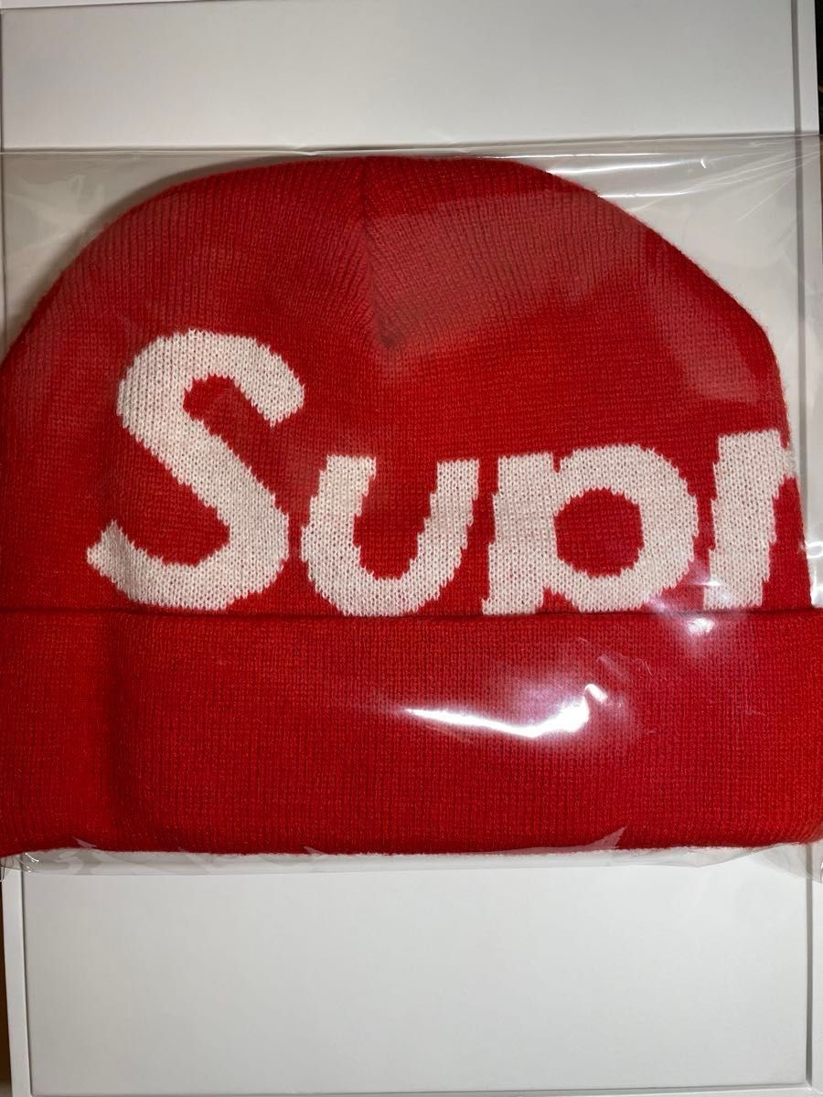 Supreme Big Logo Beanie Red 数回着用