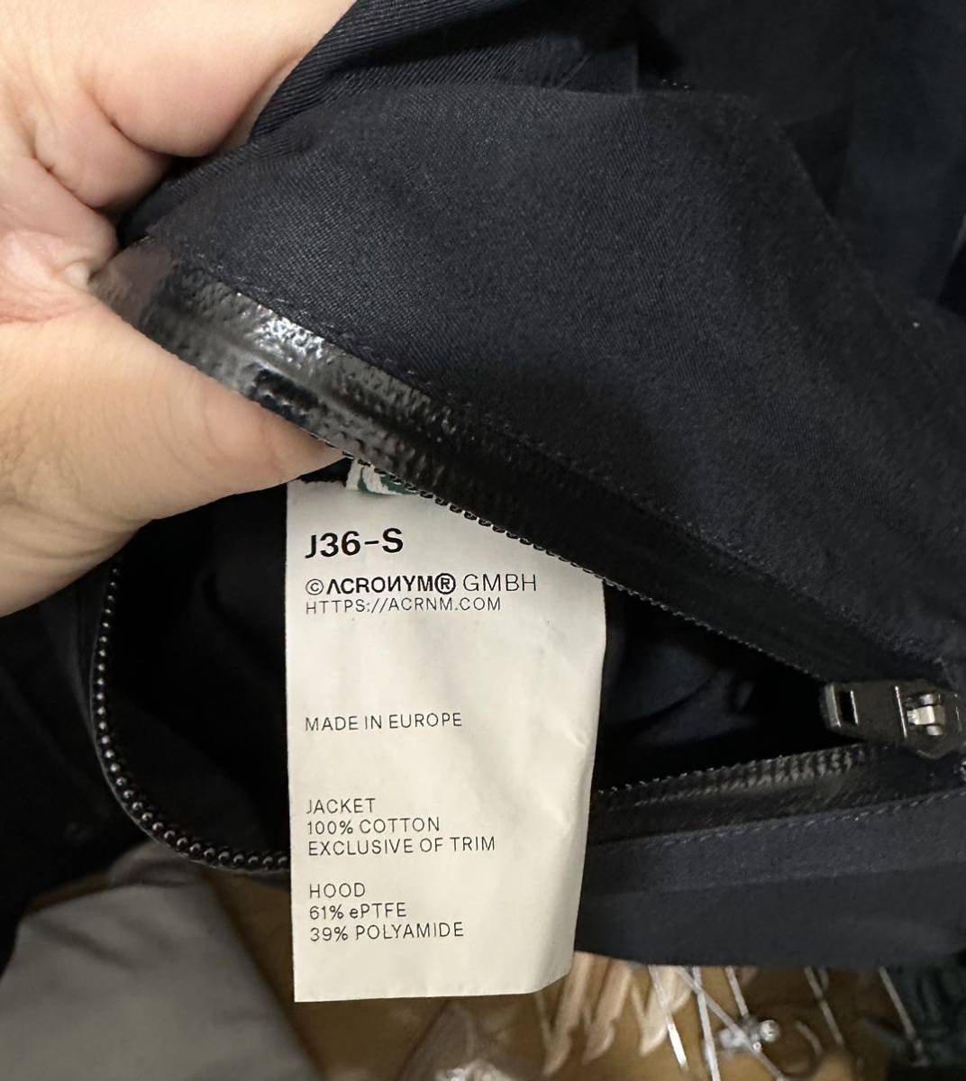 ACRONYM J36-S BLACK SIZE M 中古美品 SS-2019 アクロニウム 希少品 _画像9