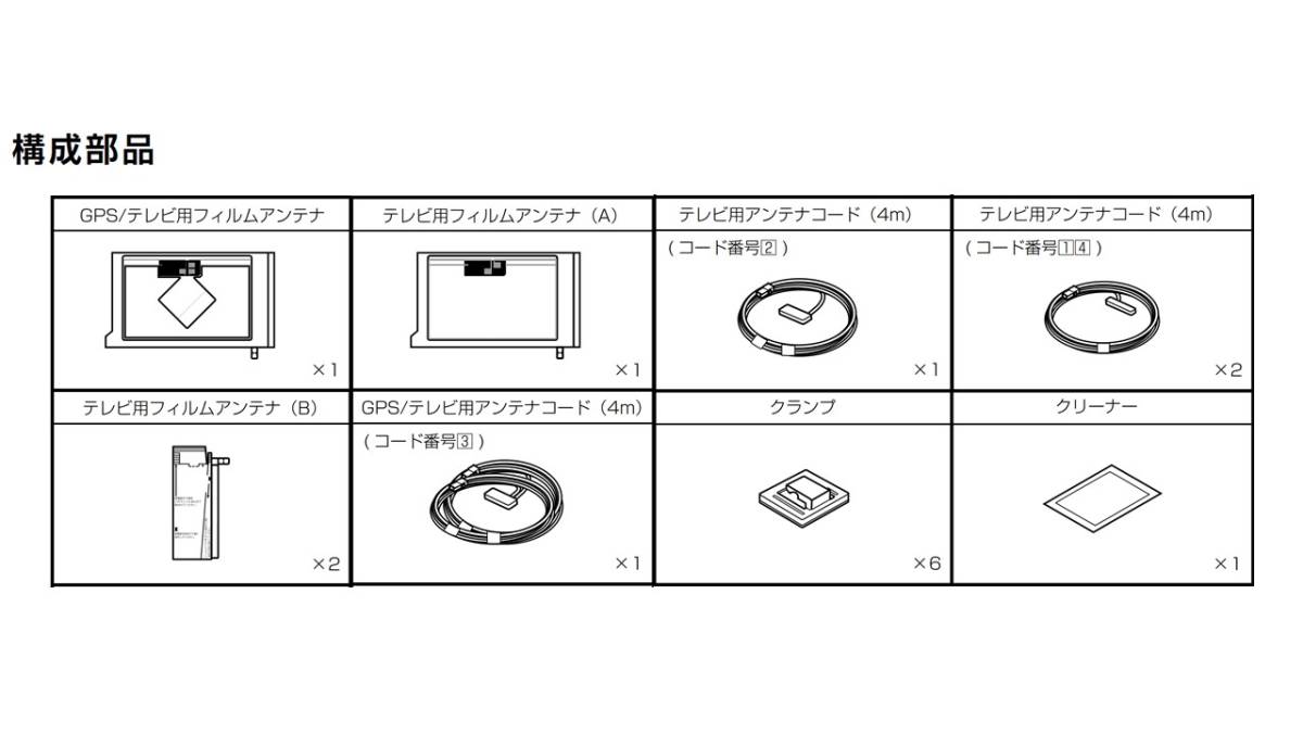 アルパイン純正 GPS 地デジ フィルムアンテナ セット KAE-700DT 未使用 EX11NX EX10NX EX9NX XF11NX X9NX X8NX 7WNX 7DNX 送料込_画像7