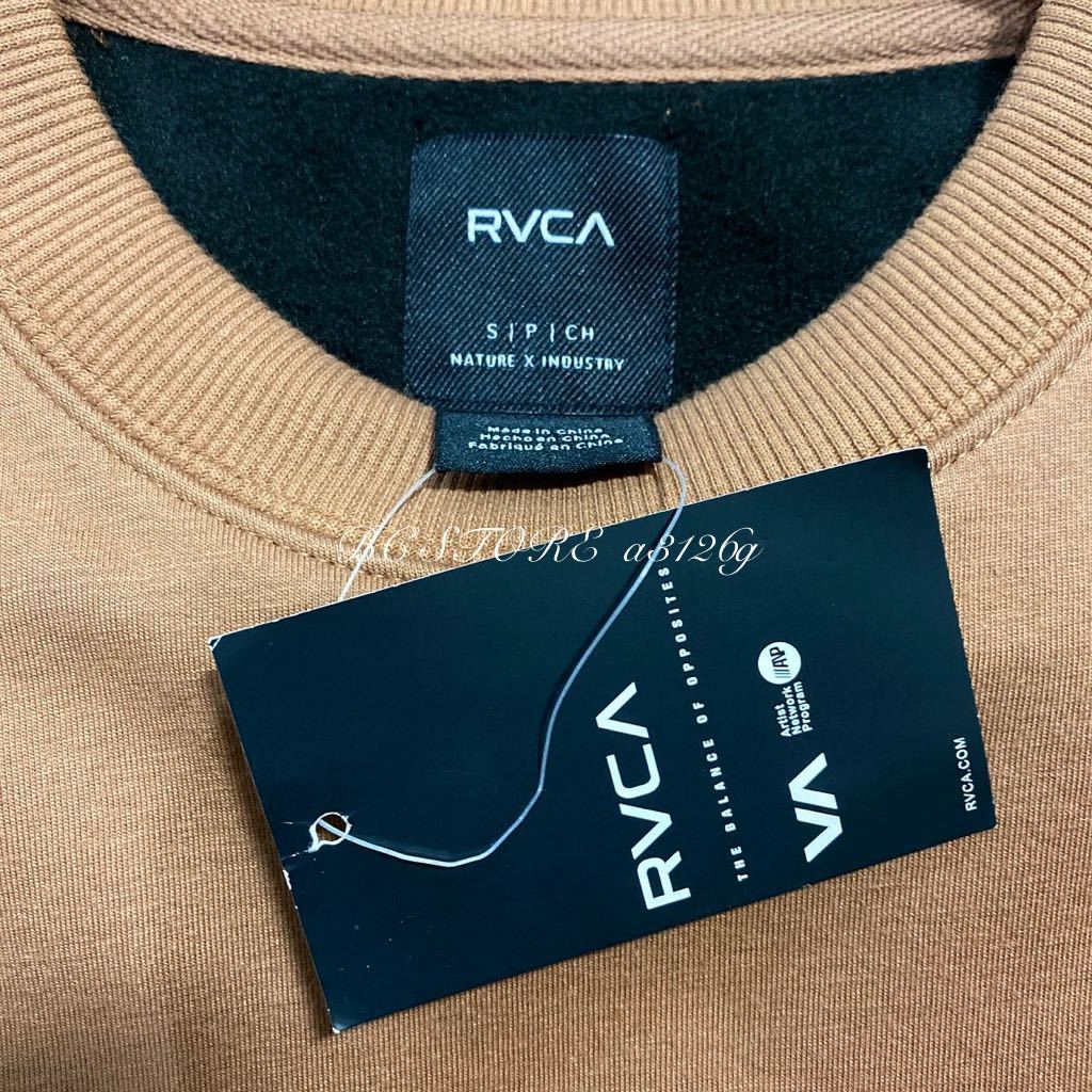  новый товар RVCA водоотталкивающий . способ с логотипом задний принт футболка S размер мужской Roo ka tops тренировочный обратная сторона ворсистый флис Bick Silhouette 